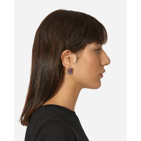 Brand New Stone Earings Silver / Purple Just In