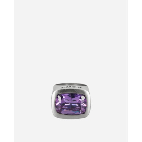 Brand New Stone Ring Silver / Purple Available for Immediate Shipping