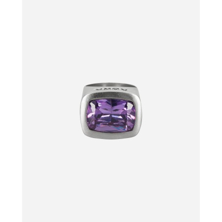 Brand New Stone Ring Silver / Purple Available for Immediate Shipping