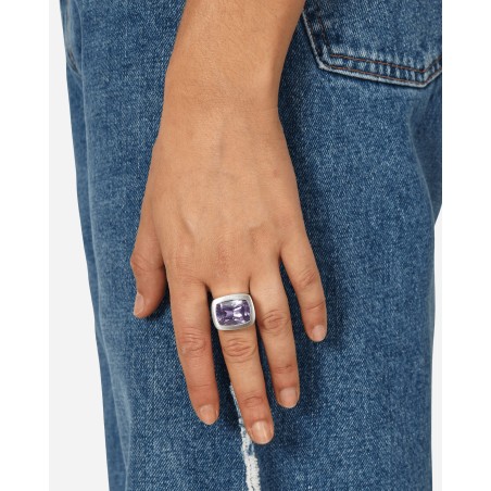 Brand New Stone Ring Silver / Purple Available for Immediate Shipping