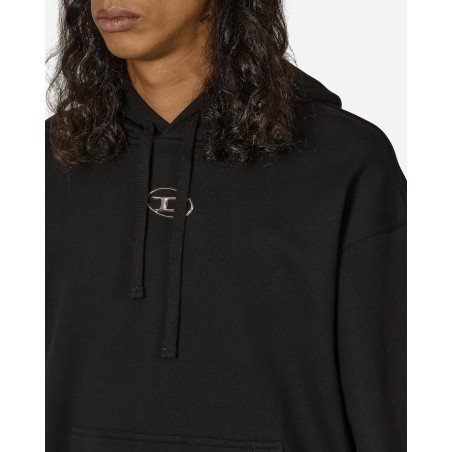 Brand New Oversized Metal Logo Hoodie Black