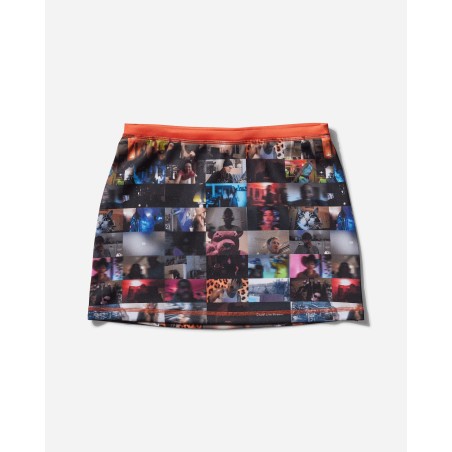 Brand New Women's Livestream Print Mini Skirt Multicolor