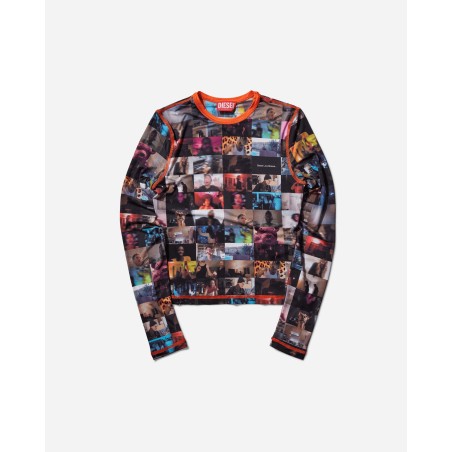 Brand New Women's Livestream Print Longsleeve Top Multicolor On Hand Now