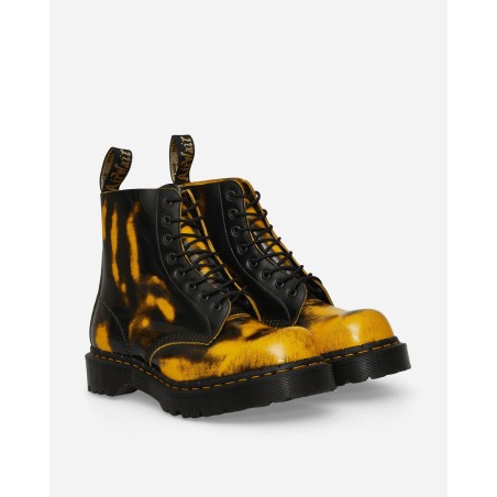 Brand New 1460 Pascal Bex Rub Off Lux Boots Black / Yellow Available for Immediate Shipping