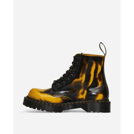 Brand New 1460 Pascal Bex Rub Off Lux Boots Black / Yellow Available for Immediate Shipping