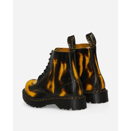 Brand New 1460 Pascal Bex Rub Off Lux Boots Black / Yellow Available for Immediate Shipping