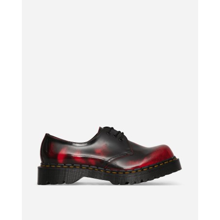 Brand New 1461 Bex Rub Off Lux Shoes Black / Red On Hand Now