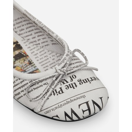 Brand New Women's Newspaper Ballerinas White New Release