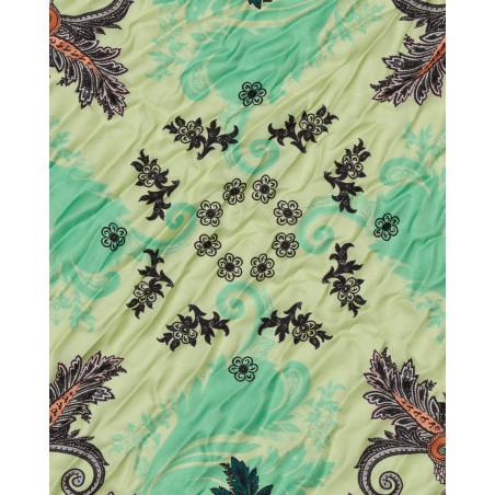 Brand New Printed Silk Bandana Green / Blue Ready for Shipment