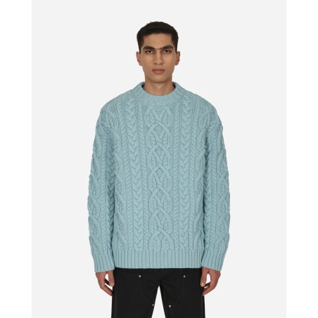 Brand New Cable Knit Sweater Blue On Hand Now