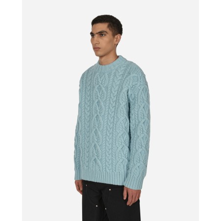 Brand New Cable Knit Sweater Blue On Hand Now