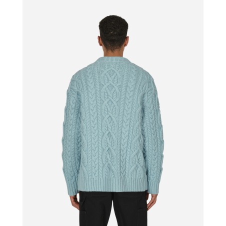 Brand New Cable Knit Sweater Blue On Hand Now