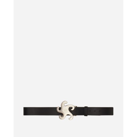 Brand New Swirl Leather Belt Black