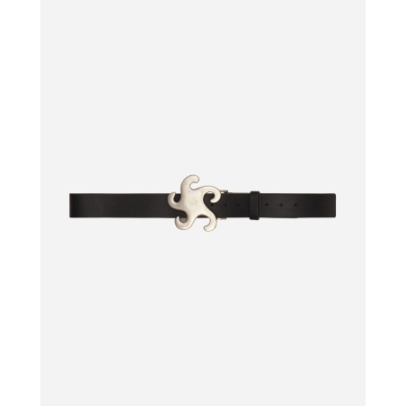 Brand New Swirl Leather Belt Black