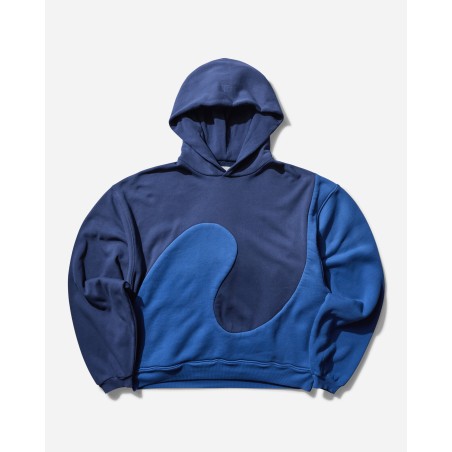 Brand New Men's Swirl Fleece Hooded Sweatshirt Blue Limited Stock