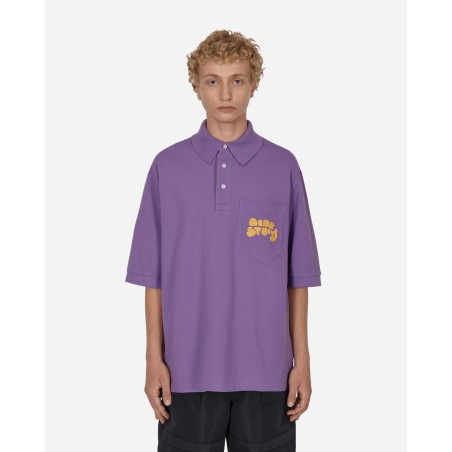 Brand New Bubble Logo Polo T-Shirt Purple