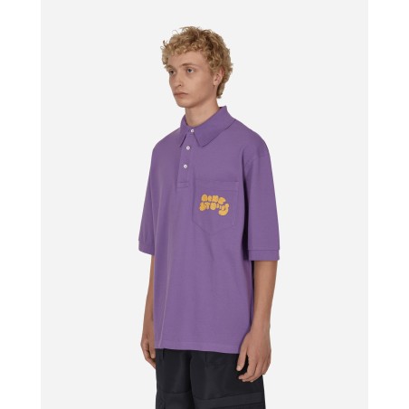 Brand New Bubble Logo Polo T-Shirt Purple