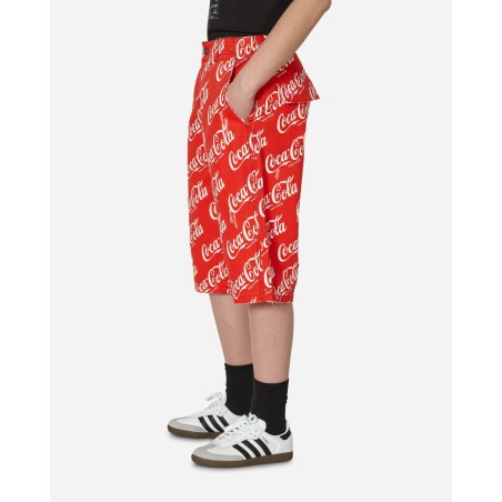 Brand New Coca-Cola Printed Canvas Shorts Red Hot New Item