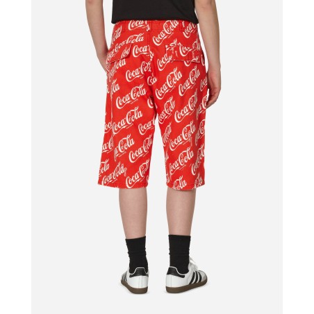 Brand New Coca-Cola Printed Canvas Shorts Red Hot New Item