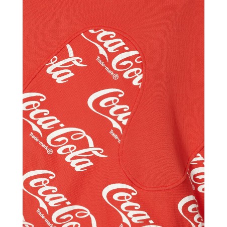 Brand New Coca-Cola Swirl Hooded Sweatshirt Red New Collection