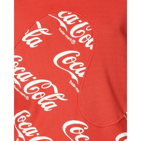 Brand New Coca-Cola Swirl Hooded Sweatshirt Red New Stock