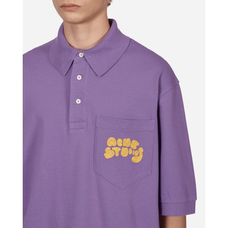 Brand New Bubble Logo Polo T-Shirt Purple