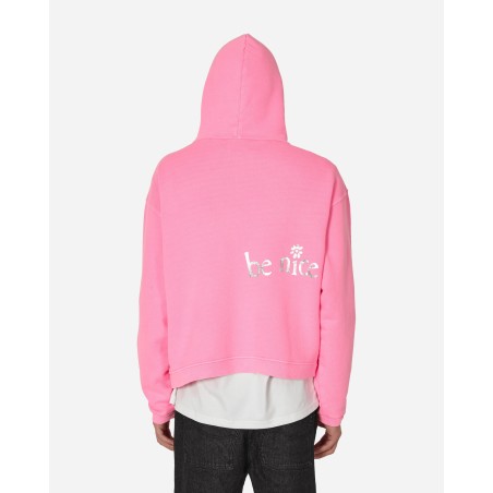 Brand New Silver Printed Venice Hooded Sweatshirt Pink Ready for Shipment