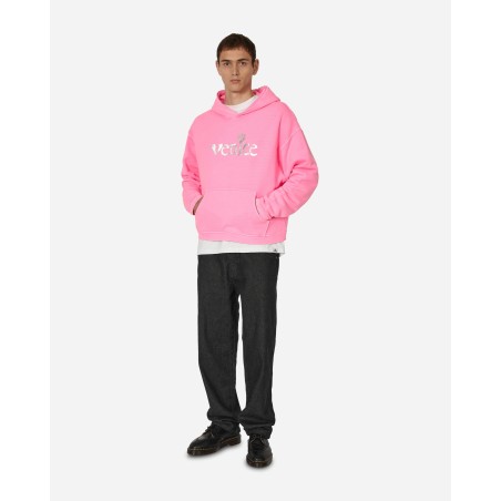 Brand New Silver Printed Venice Hooded Sweatshirt Pink Ready for Shipment