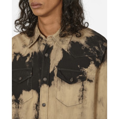 Brand New Relaxed Fit Denim Shirt Black / Beige Ready for Shipment