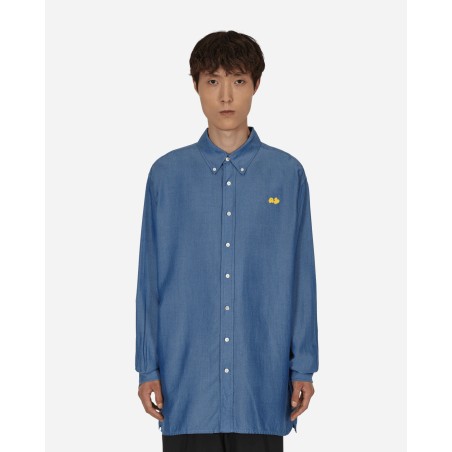 Brand New Button-Up Longsleeve Shirt Blue Fresh Release