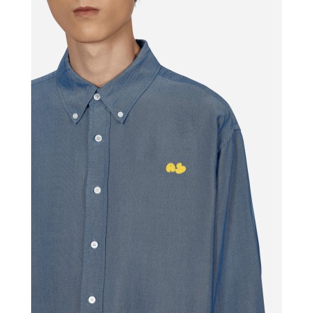 Brand New Button-Up Longsleeve Shirt Blue Fresh Release