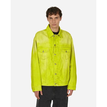 Brand New Oversized Fit Denim Jacket Neon Yellow Limited Stock