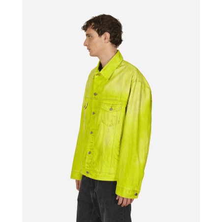 Brand New Oversized Fit Denim Jacket Neon Yellow Limited Stock