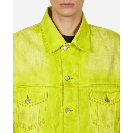 Brand New Oversized Fit Denim Jacket Neon Yellow Limited Stock