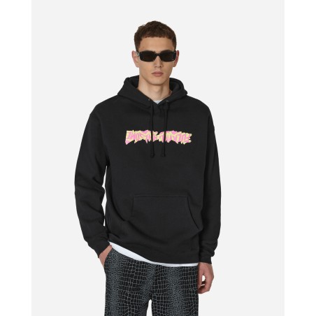 Brand New Cut Out Logo Hooded Sweatshirt Black New Stock