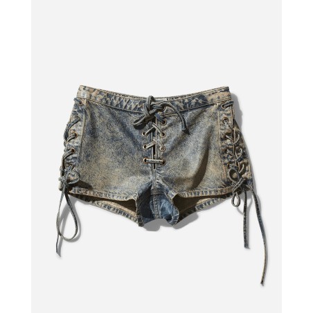 Brand New Women's Coated Denim Shorts Heavy Stone Wash Available for Immediate Shipping