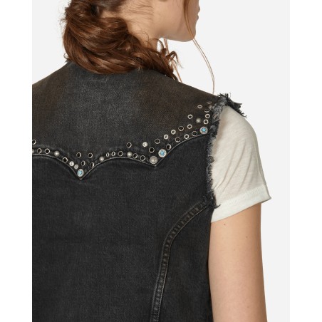 Brand New Western Denim Vest Used Black Wash New Release