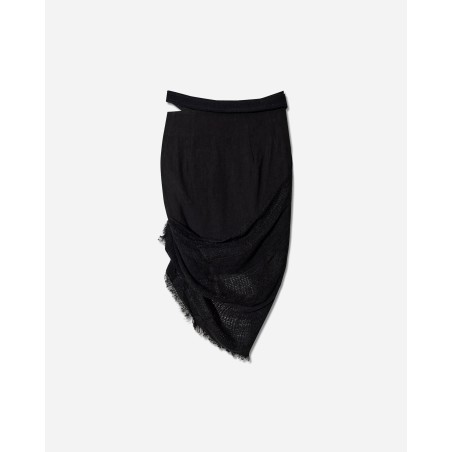 Brand New Women's Fringed Skirt Black Fresh Release