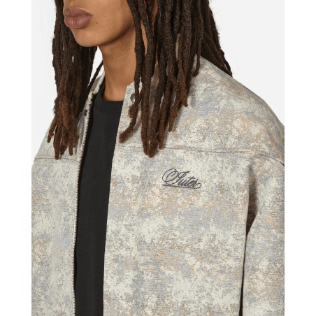 Brand New Hazy Jacquard Bomber Jacket Beige New Stock