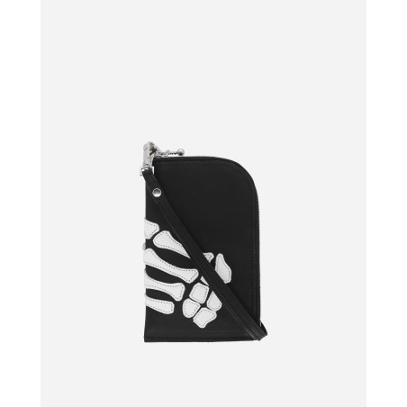 Brand New Thumb-Up Bone Hand Zip Neck Pouch Black Just In