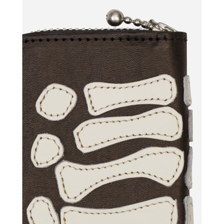 Brand New Thumb-Up Bone Hand Zip Mini Wallet Black In Stock