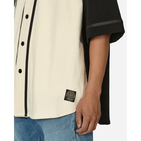 Brand New 16/-Densed Jersey Baseball Shirt (Bone) Ecru / Black Fresh Release