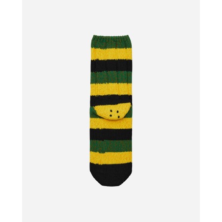 Brand New 56 Yarns Rasta Rainbowy Happy Heel Socks Black / Yellow / Green Just In