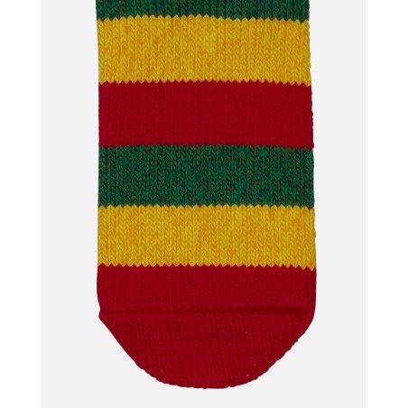 Brand New 56 Yarns Rasta Rainbowy Happy Heel Socks Red / Yellow / Green In Stock