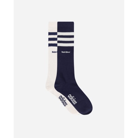 Brand New Wales Bonner Socks Wonder White / Collegiate Navy New Stock