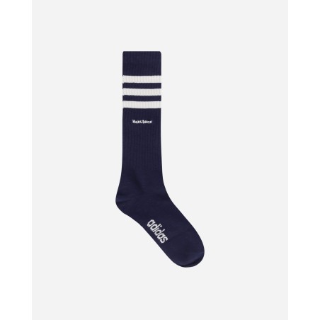 Brand New Wales Bonner Socks Wonder White / Collegiate Navy New Stock