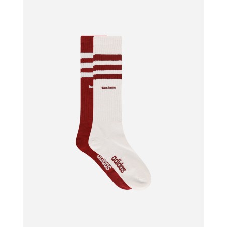 Brand New Wales Bonner Socks Wonder White / Burgundy Just In