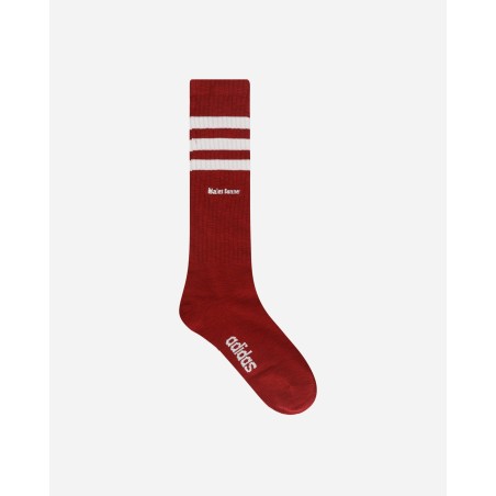 Brand New Wales Bonner Socks Wonder White / Burgundy Just In