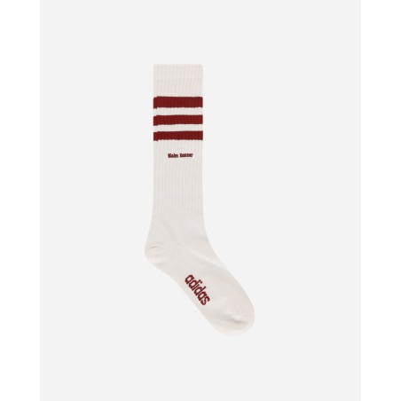 Brand New Wales Bonner Socks Wonder White / Burgundy Just In