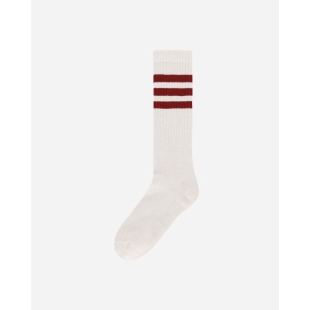 Brand New Wales Bonner Socks Wonder White / Burgundy Just In